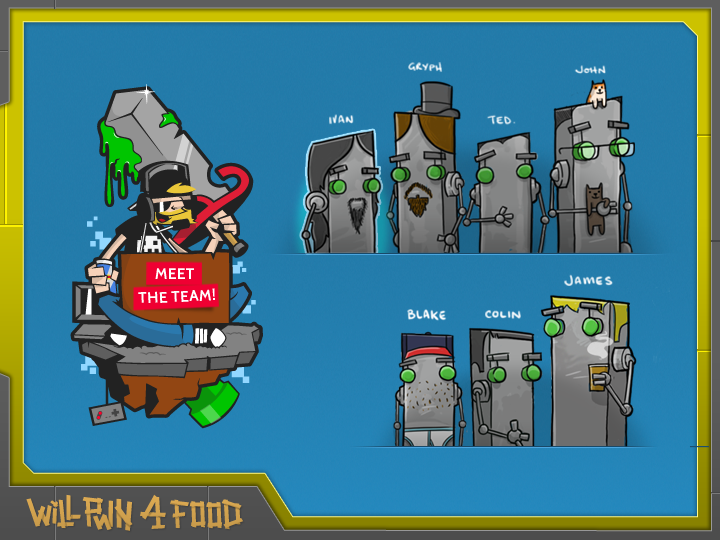 Here is the Will Pwn 4 Food Team as DodgeBots